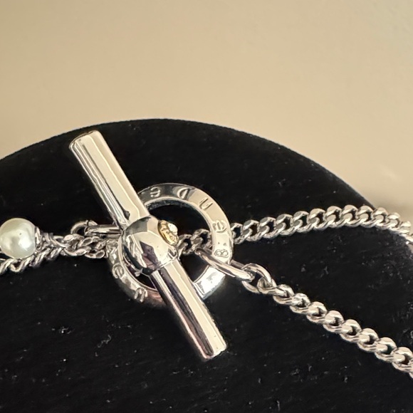 Henri Bendel Multi-Strand Glass Pearl and Crystal Silver Necklace - Picture 2 of 14